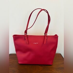 Lancaster Paris Red Large Tote Bag